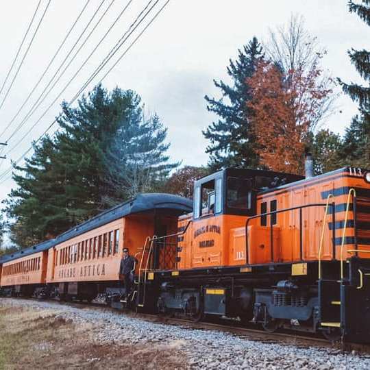 a train on a steel track