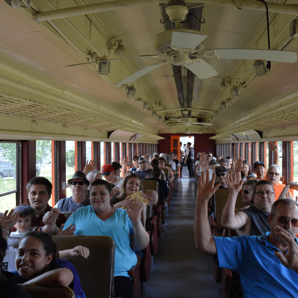 a group of people in a room