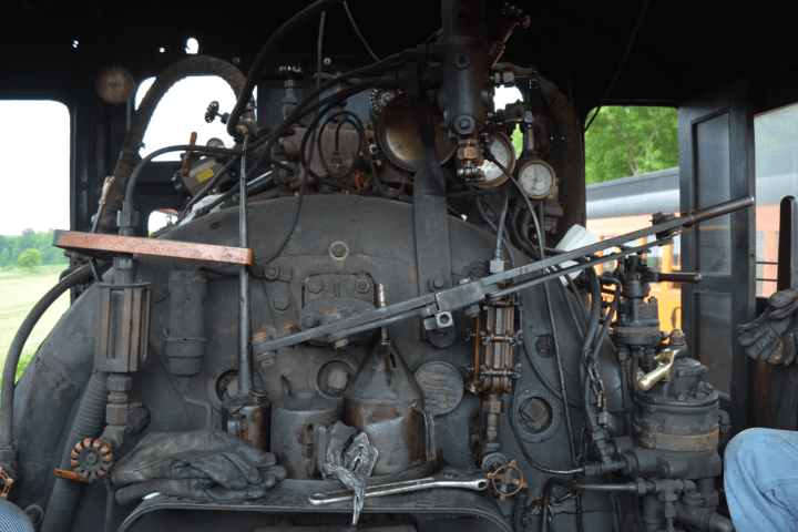 a close up of an engine