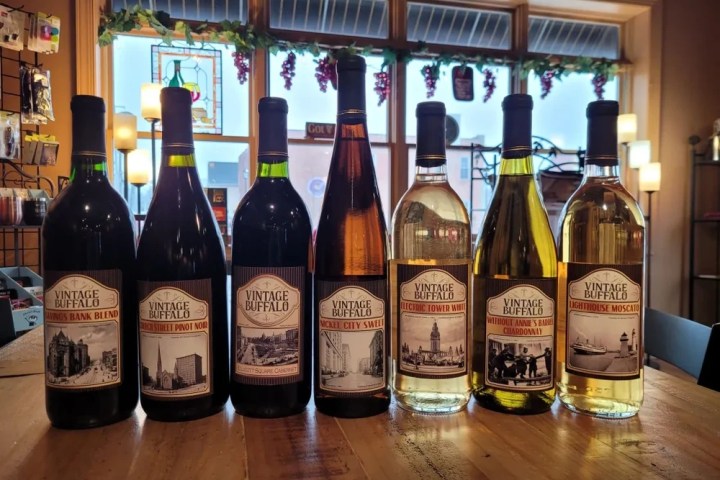 a bottle of wine on a table